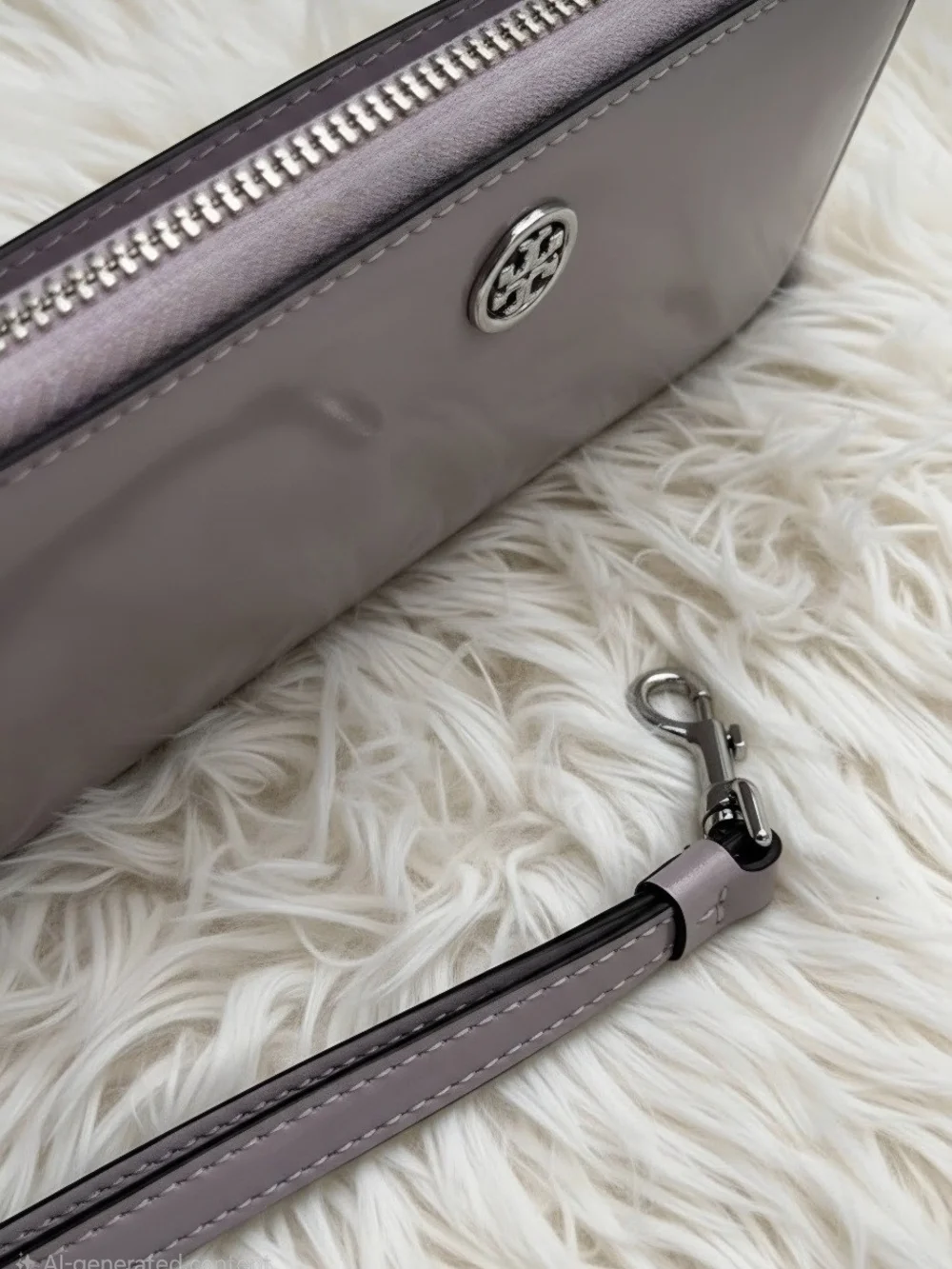 Tory Burch Emerson Patent Leather  Zip Around Continental Wallet.